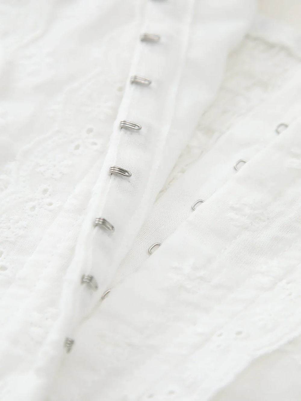 Cotton Button-Front Lace Trim Cami Top - Picture 7 of 8